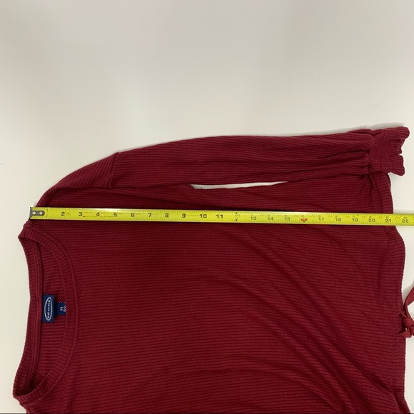 Scoop Maroon Red Cozy Soft Ribbed Pajama Set Shirt & High Waisted Jogger New Nwt - Picture 8 of 16
